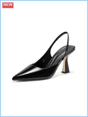Patent Leather Slingback Stiletto Heels Pointed Toe D'Orsay Pumps
